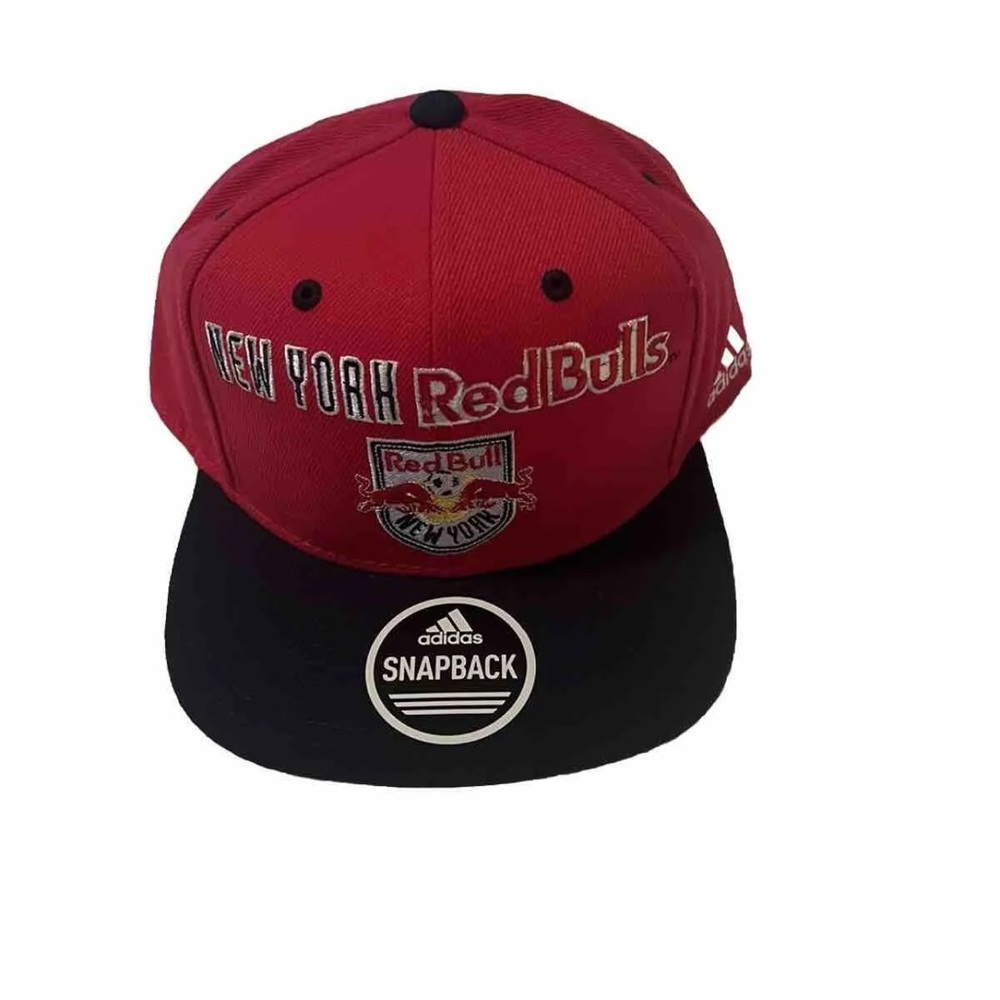 NWT. Adidas Hat. New York Red Bull Hat Cap Snap Back Red Soccer MLS Logo